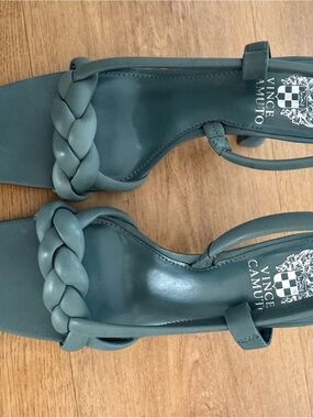 Vince Camuto Braided Strap Slingback Sandals in Teal
